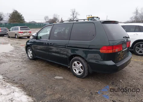 2001 Honda Odyssey Ex z USA, uszkodzony, nr VIN 2HKRL18621H579087